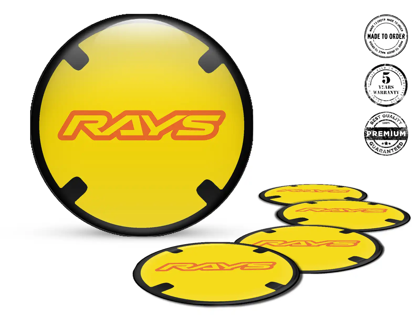 Rays Nabenaufkleber Stil Individuelle Dome-Labels